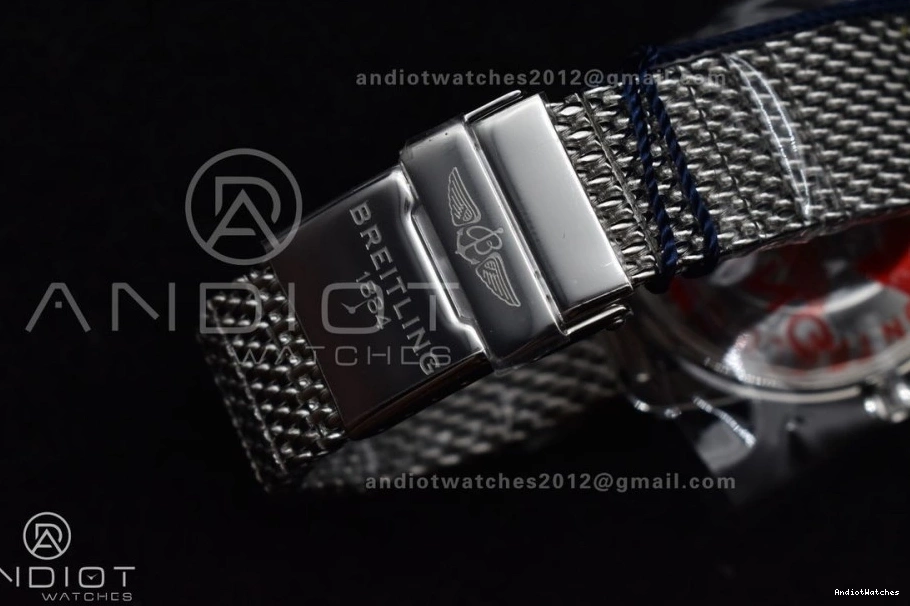 SS Mesh on Blue 42mm II White SS SuperOcean Bezel A BLSF Bracelet Soft Dial 1186 Ceramic Heritage 0715